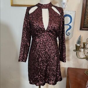 Charlotte Russe Sequin Open Back Dress